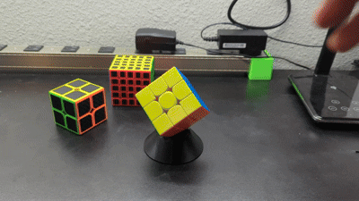 Spinning Rubics Cube Stand