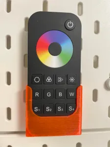 RGB LED remote control holder for Ikea Skadis pegboadr