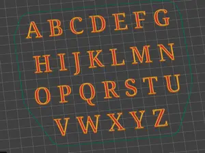 Letter S (The photo is just of the whole alphabet because I can't take a picture for every letter)
