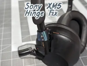 Headband hinge pivot fix for Sony WH-1000XM5 headphones
