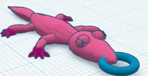 Gecko keychain