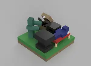 A mini minecraft starter base world