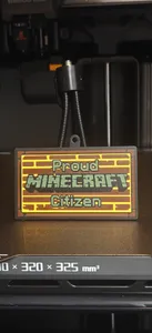 Proud Minecraft Citizen - Sign & Keychain