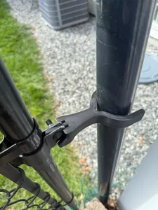Gate fork replacement for chain link fence