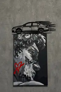 Skoda octavia a7 (2016) silhouette, wall art