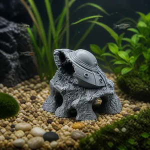 Crashed UFO Aquarium Decor