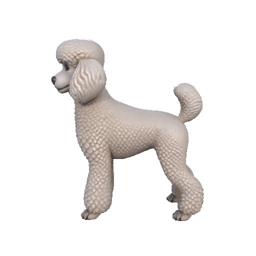 Poodle Figurine – 3D Printable Elegant Dog Model