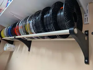 Dual-Rod Spool Storage Holder – 3D Printer Filament Shelf Bracket