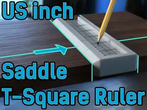 Saddle Ruler Square with marking holes for woodworking inches