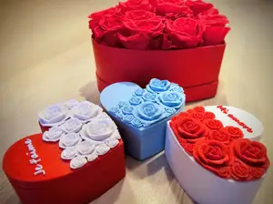 Customizable Heart Box with Roses (Jewelry & Gift Box). UPDATED!