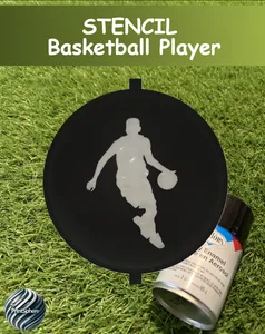Golf - Golf Ball Stencil - Insert - Basketball - Player - Spray Only