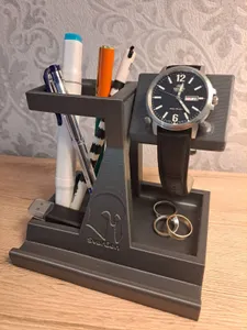 Universal Desk Organizer phone, with Rotating Watch Stand