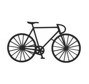 Silhouette of a fixie bike Wall Decoration
