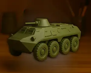 BTR-60 Soviet APC 3D Printed Model "БТР-60П" – Historical Armored Vehicle Collectible