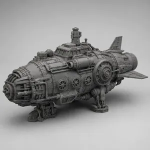Industrielles Steampunk-Raumschiff-Modell/Industrial Steampunk spacecraft model