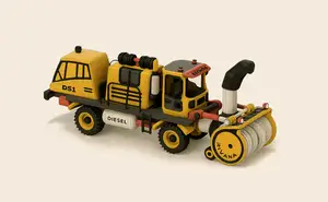 Yellow Snow Blower Truck with Movements