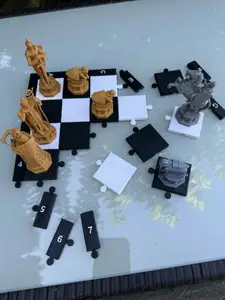 Folding chessboard puzzle