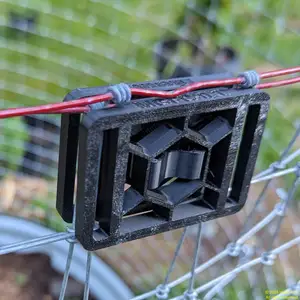 Garden fence fastener clip for plant protection and support