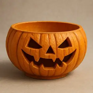 Halloween pumpkin candy bowl