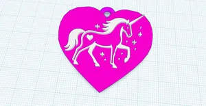 I LOVE UNICORNS keychain