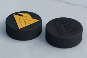 Pittsburgh Penguins 1990s NHL Hockey Puck Logo