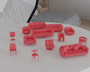 Modern Designer Furniture Miniatures STL Megapack 1 – Chairs, Sofas & More