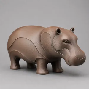 Abstrakte Hippo-Skulptur