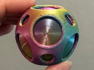 Spinning Sphere Inside Sphere | Print-in-Place Fidget Toy