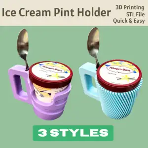 Ultimate Ice Cream Pint Holder with Spoon Slot – For Häagen-Dazs & Ben & Jerry's
