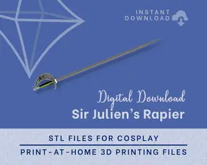 Sir Julien Rapier STL Files - Critical Role Cosplay Prop (Digital Download)