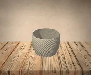 Design flowerpot - twist wave