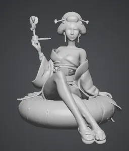 geisha che fuma