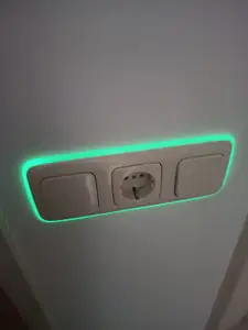 Busch Jaeger wall sockets/switches glow in the dark edge
