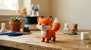 3D Printed cute little Fox for showcase Decoration
