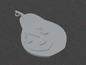 UTAU Kasane Teto Pear Meme Keychain