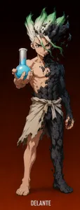 Doctor Stone medio roca