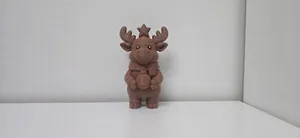 Moose with Ornament and Star Christmas Figure