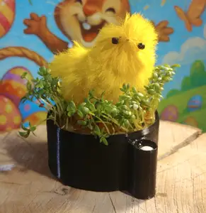 Flowerpot with water level indicator.