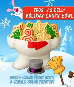 Frosty’s Belly Holiday Candy Bowl – Snowman 3D Print for Holiday Treats