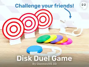 Disk Duel Game (launch disk, shoot targets, win the challenge!)