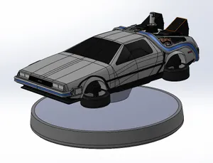 Flying Delorean crash derby cars