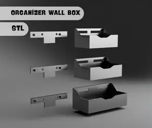 Wall Shelves, Wall Hanging material racks, workshop organizer, workshop wall shelves, wall box, STL file Digital download, 3d printing