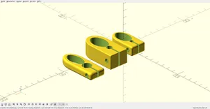 Vers. 2 flexible pipe cable holder / flexibler Bowdenzughalter / bike / Fahrrad / customizable OpenSCAD- Script