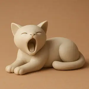 kitty yawning