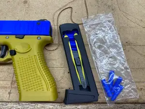 Improved magazine clip (rubber band powered) for "Flick 19X With MODS! - A shooting toy pistol. Fully open-source (CAD file Included)"
