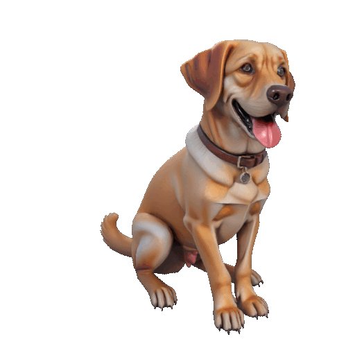 Labrador Retriever Figurine – 3D Printable Friendly Dog Model