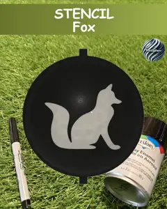 Golf - Golf Ball Stencil - Insert - Animal - Fox - Marker