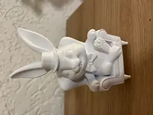 Gentleman Bunny in Armchair