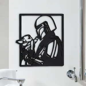 Mandalorian & Grogu – Star Wars Silhouette Duo
