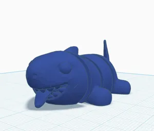 Flexible Jeff the Land Shark keychain